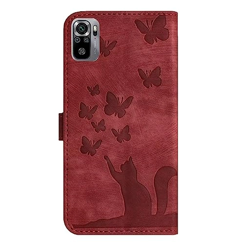 Cute Cat Case Wallet for Xiaomi Redmi Note 10 4G