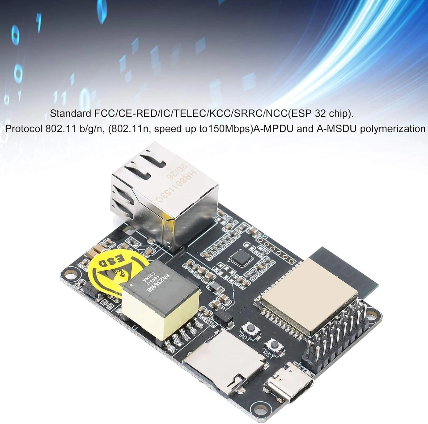 ESP32 Ethernet Adapter - 50 V 802.11 b , g , n 150 Mbit