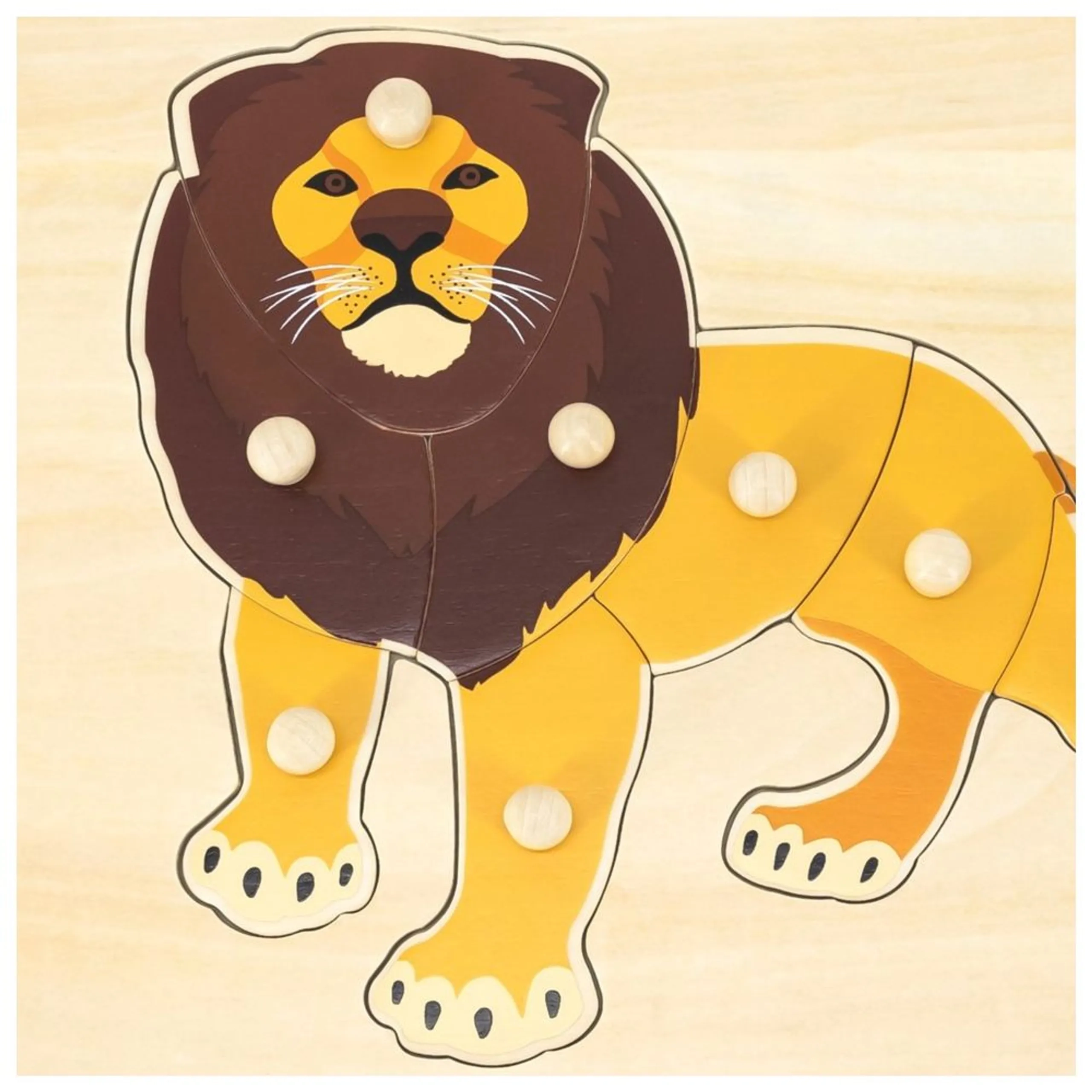 Montessori Puzzle Lion - 3+ 8 pieces