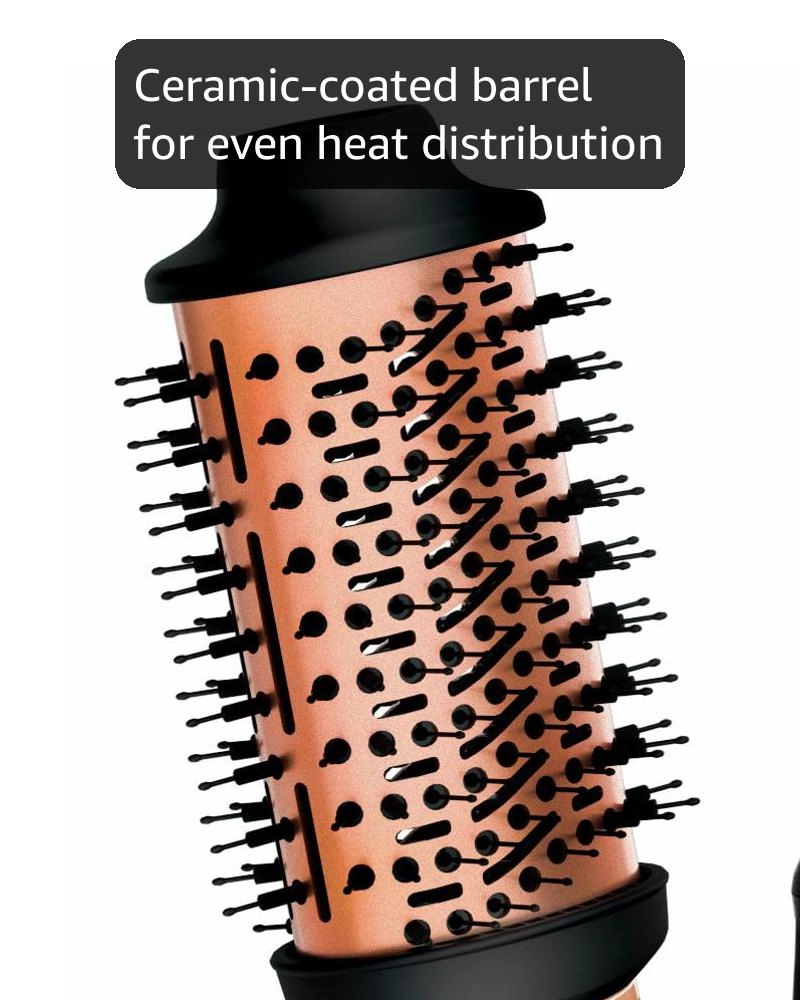 Hot Air Brush - 1200W + Automatic Hair Curler - Ceramic Coating