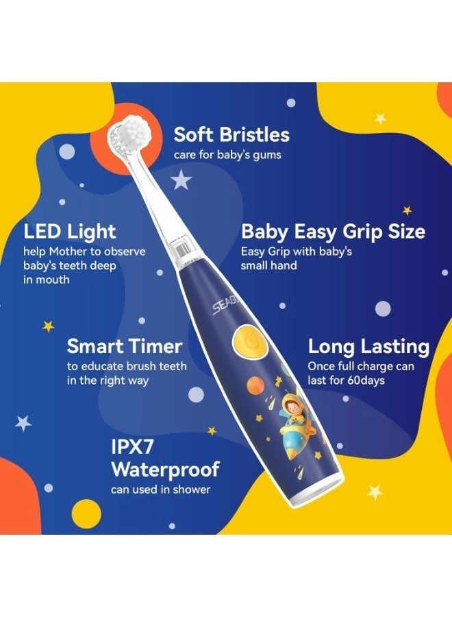 SG-2159 - 8 Soft Toothbrush Heads LED Light 2-Minute Timer