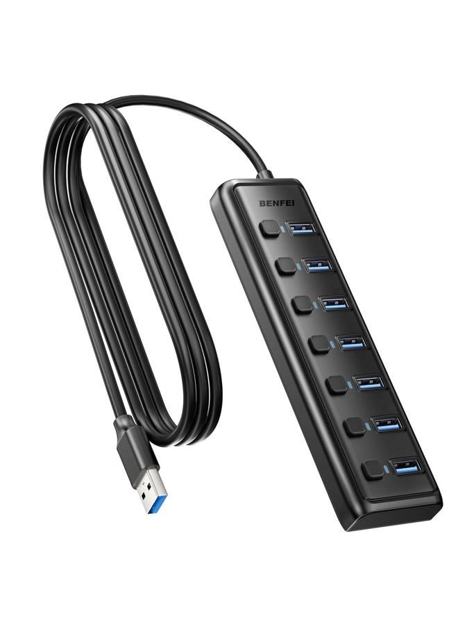 Benfei USB 3.0 Hub - 7-Port 3.3ft Cable