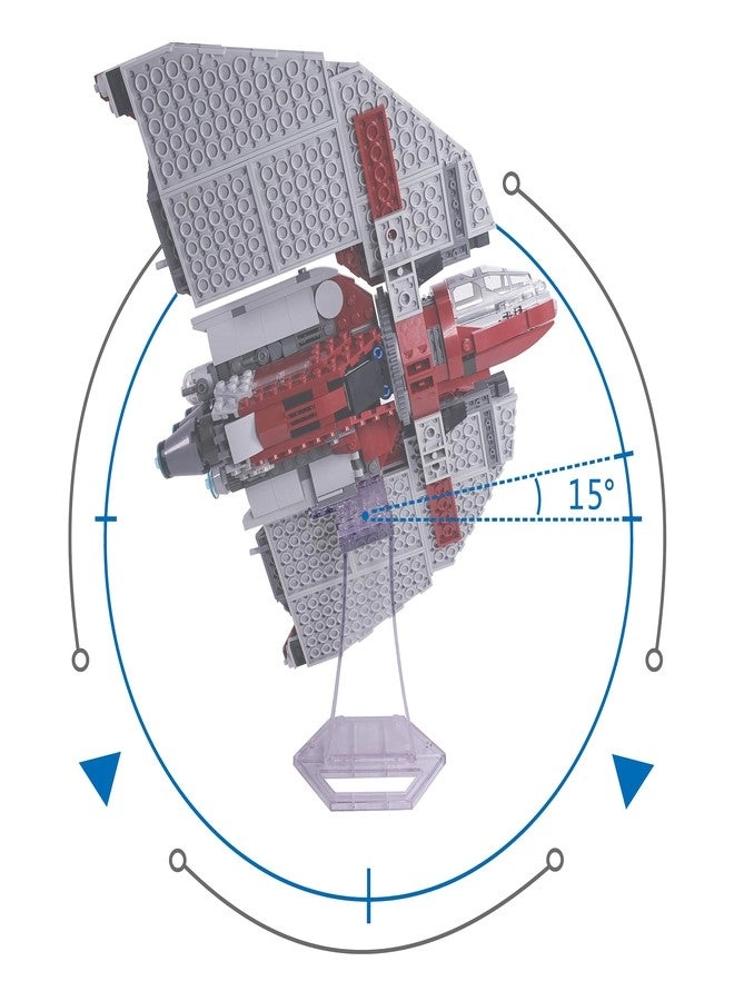 Display Stand - 75362 Ahsoka Tano’s T-6 Jedi Shuttle Transparent