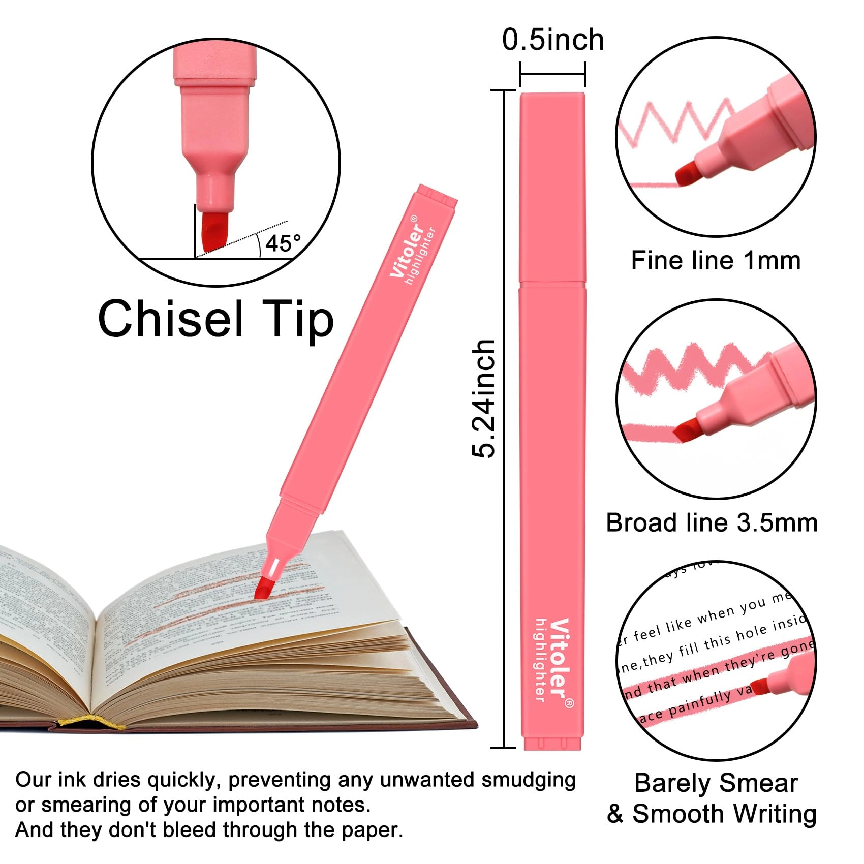 Highlighters - Assorted Colors Chisel