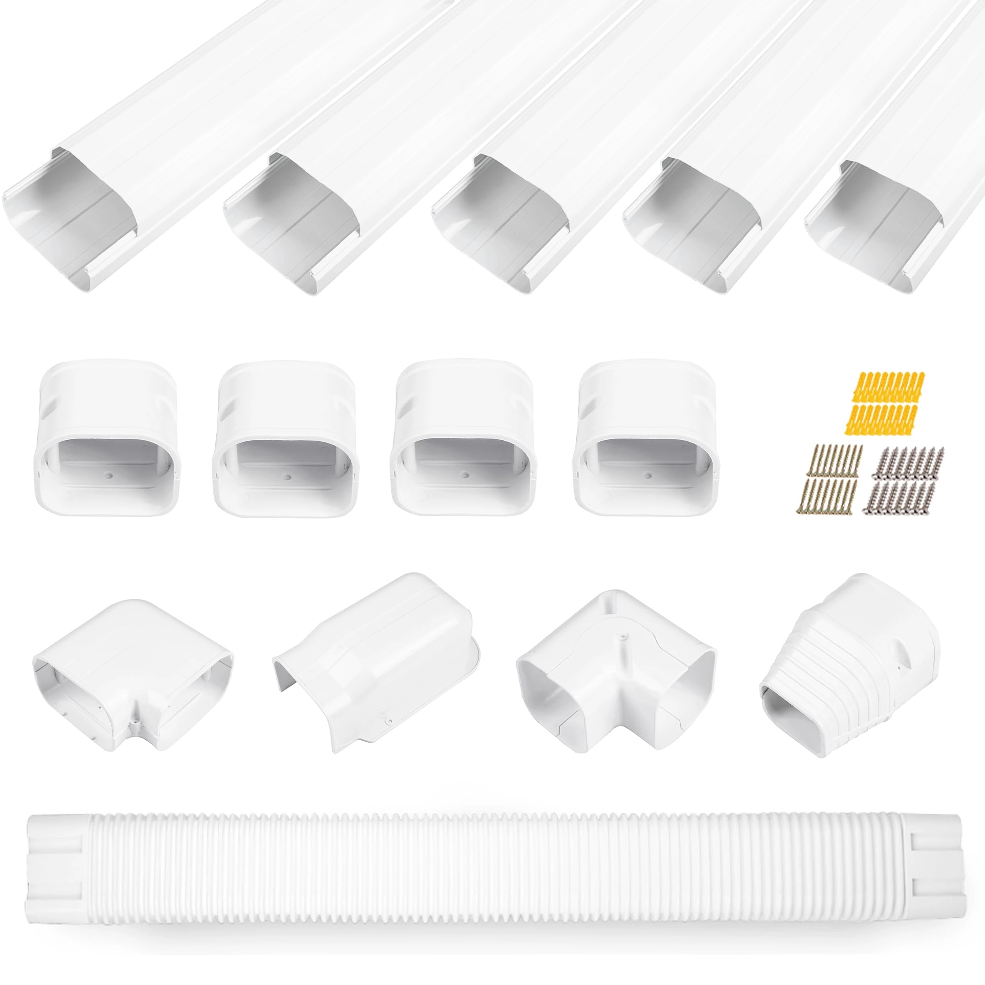 Line Cover Kit - mini split or central AC system ranging from 7000 BTU to 24000 BTU