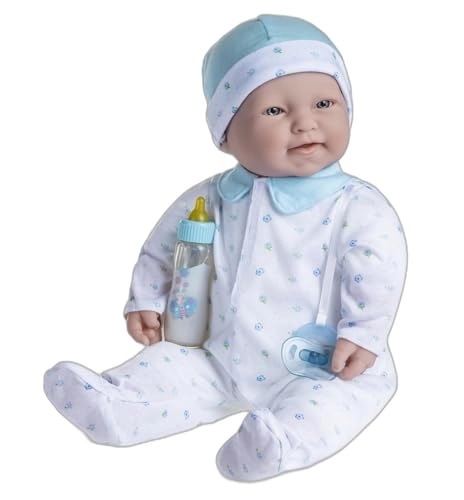 La Baby Baby Doll - 20-inch Soft Body Caucasian Washable Removable Blue Outfit w/Hat and Pacifier Ages 2+