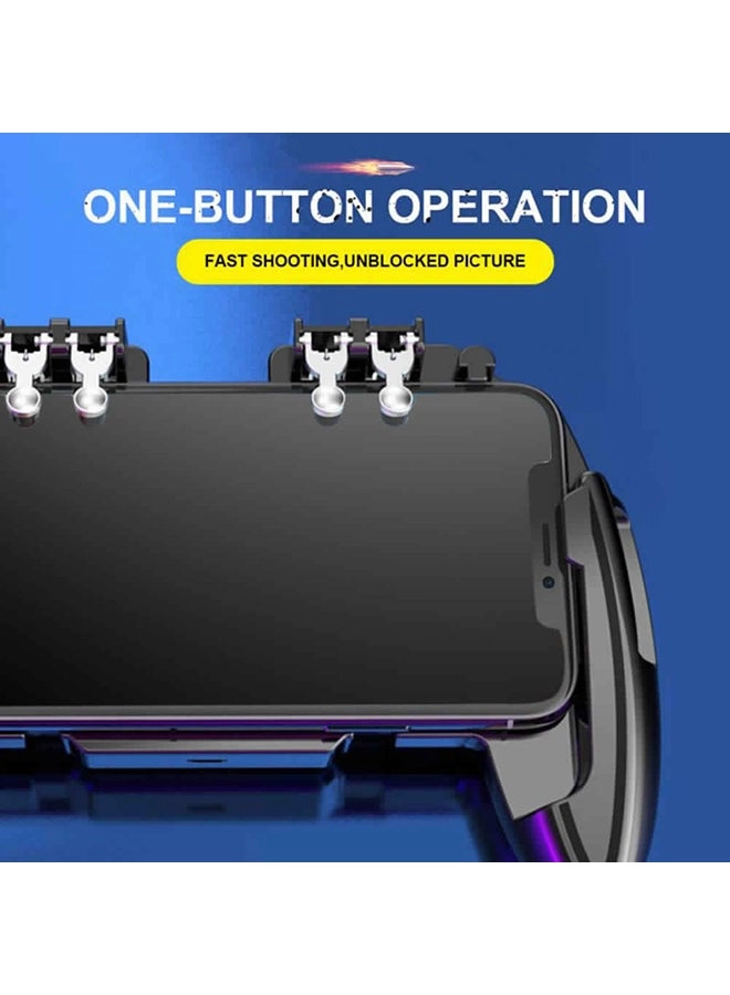 Mobile Game Controller - 4 Trigger Cooling Fan 6 Finger Operation