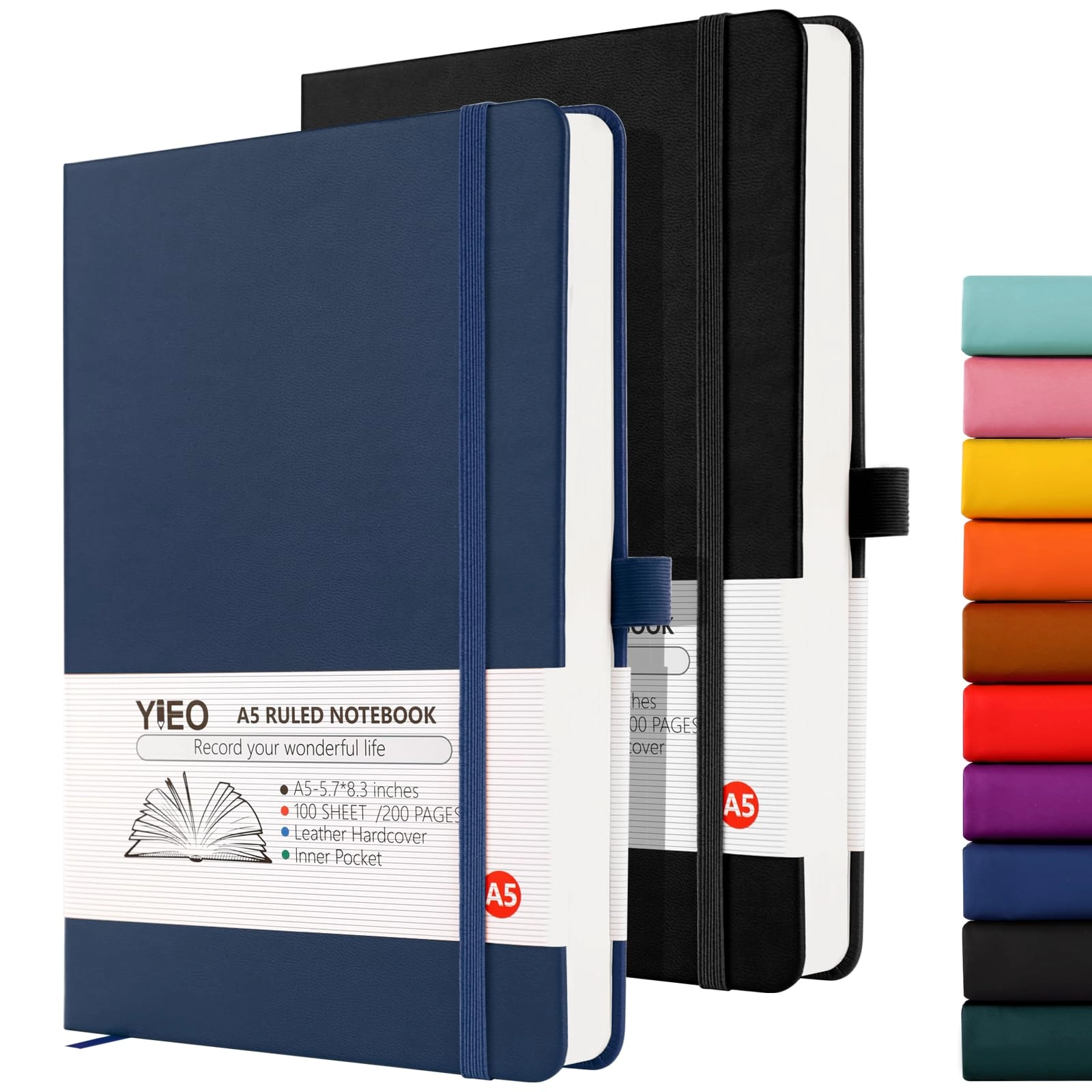 Notebook A5 Hardcover - Lined 198 Pages