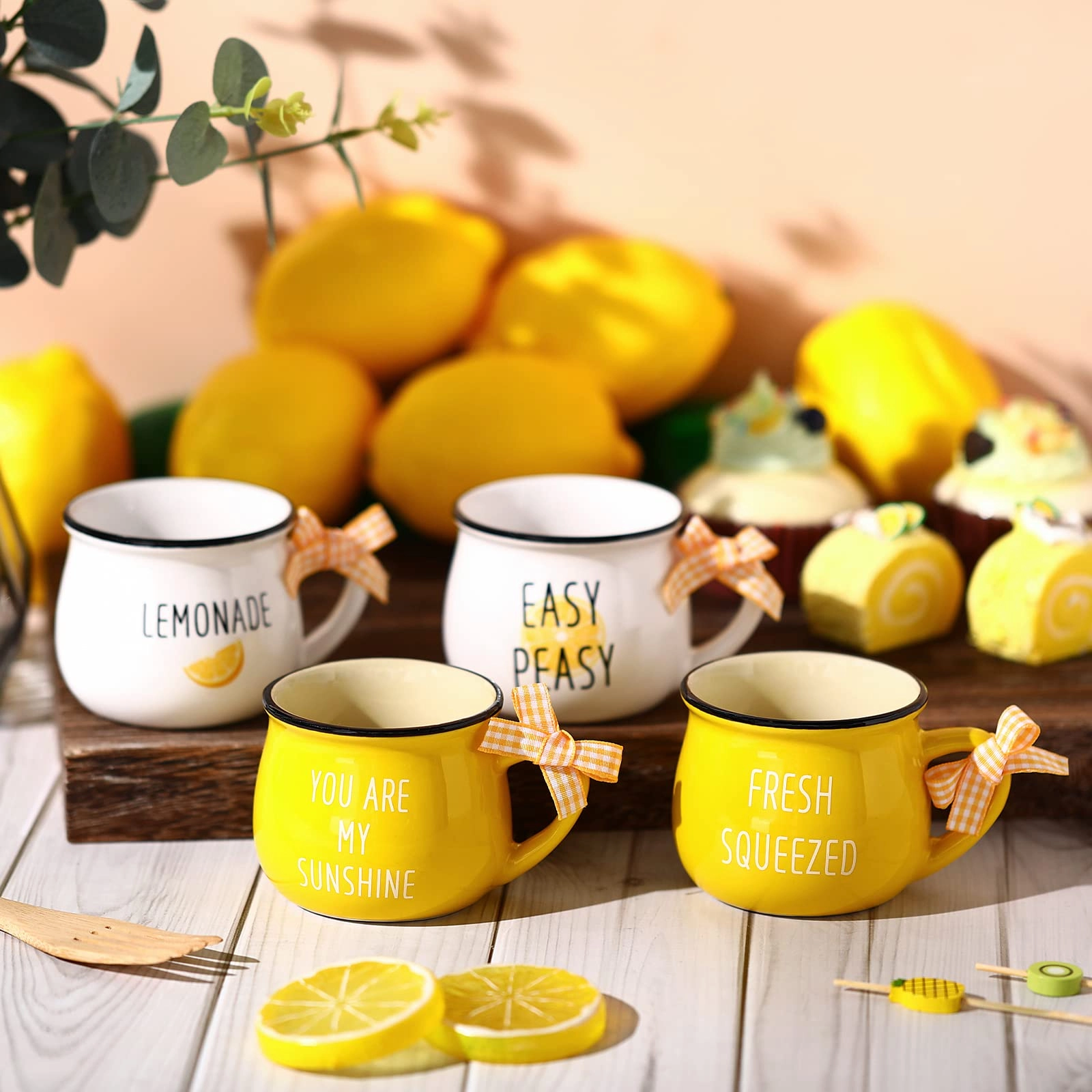 Lemon Mini Coffee Mug - 4 pcs - 150 ml