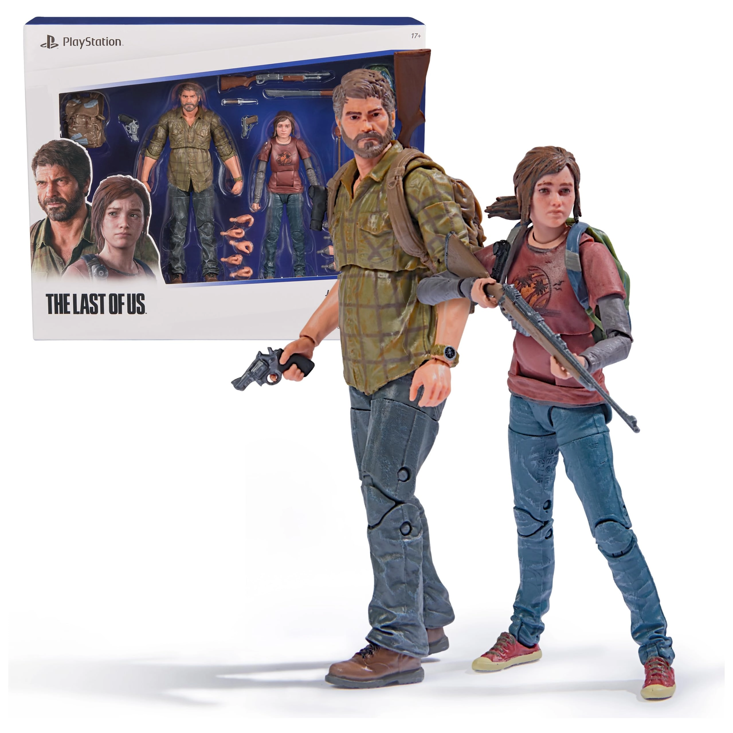 Spin Master Joel + Ellie - The Last of Us - The Shapes Collection - 6" 30+ Points of Articulation 19 Accessories