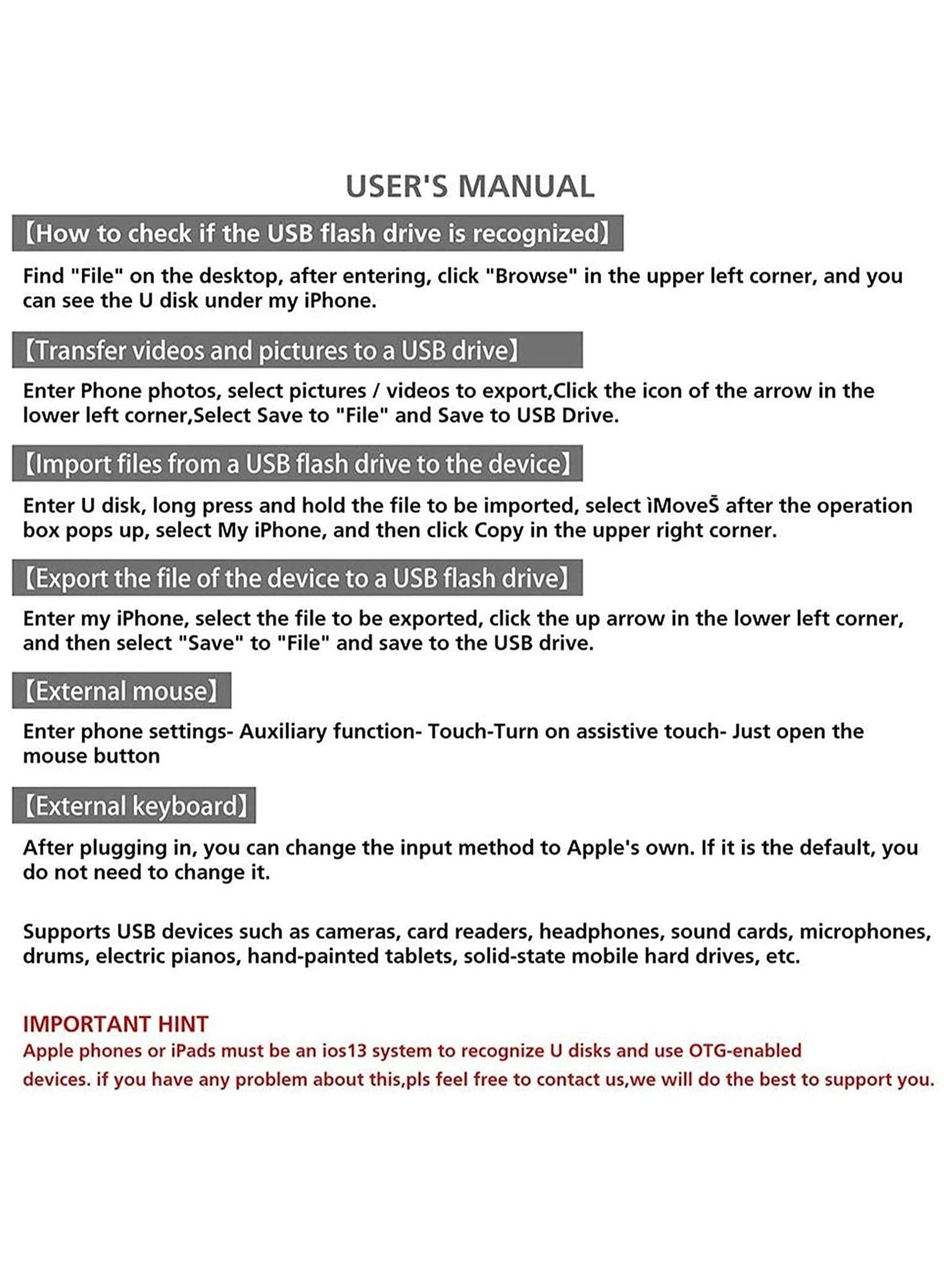 Lightning to USB 3.0
