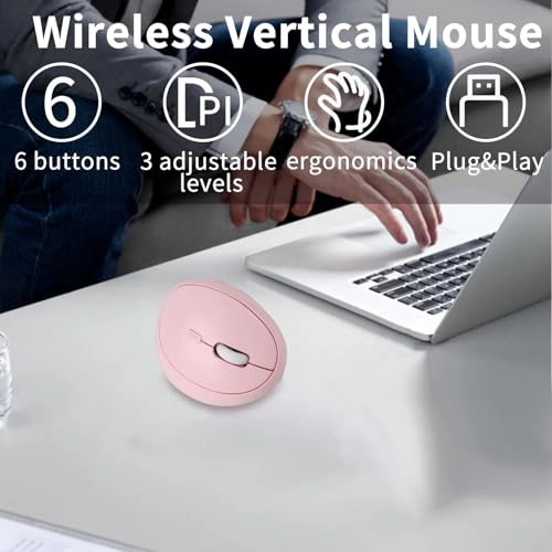 Vertical Ergonomic Mouse - Bluetooth USB