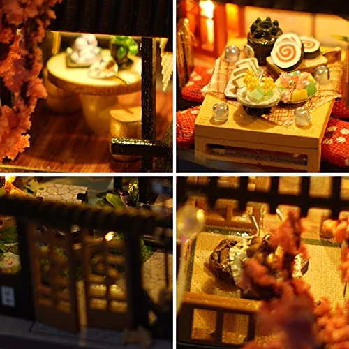 Miniature Dollhouse Kit - Japanese Style Painting Style Courtyard Scene