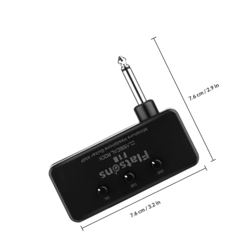 Mini Portable Headphone Guitar Amplifier - Black 2 AAA