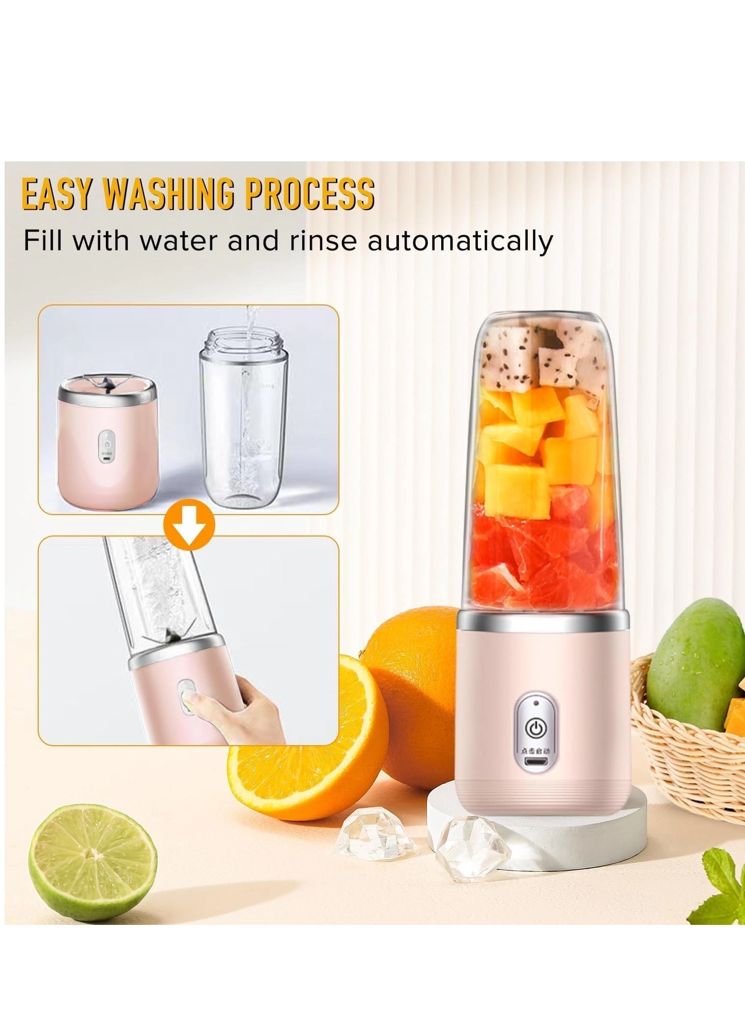 QXVWN0967 - Compact Portable USB Rechargeable BPA-Free