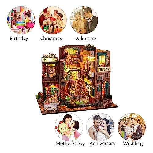 Miniature Dollhouse Kit - Mechanical Aesthetic Design 27.48 x 22.48 x 29.18 cm