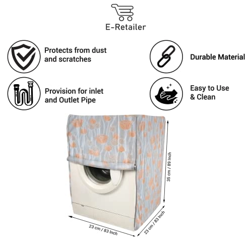 PVC Waterproof Front Load Washing Machine Cover - 5KG to 7.5KG Blue