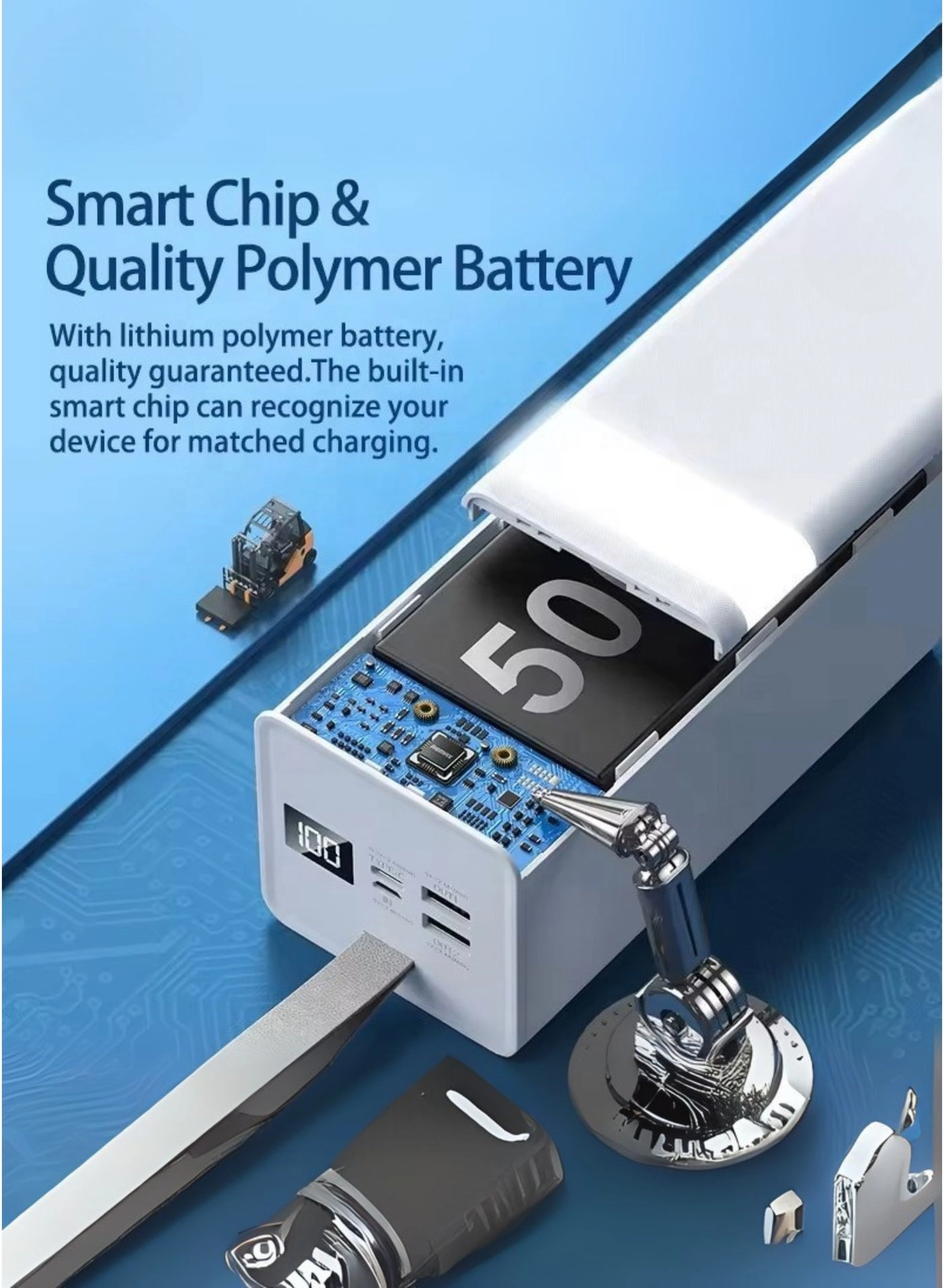 N51 - 50000mAh 22.5W Fast charging 2 USB A 1 USB Type-C Bundle