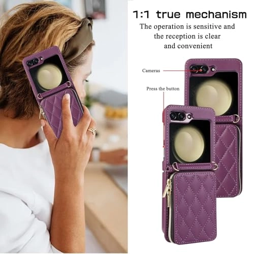 Miagon Folio Case for Samsung Galaxy Z Flip 5