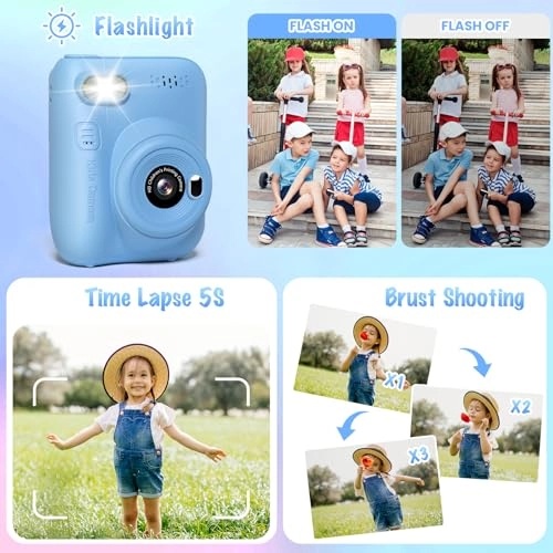 Instant Print Camera - 3.0" 1080P 32GB Pink