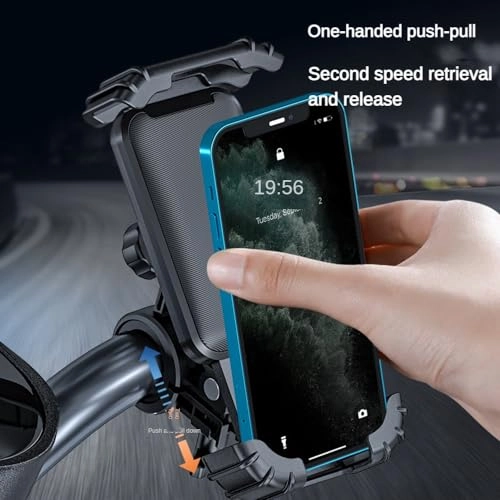 360° Rotating Bike Phone Holder - Handlebar Mount Fits 4.7-6.8 inches