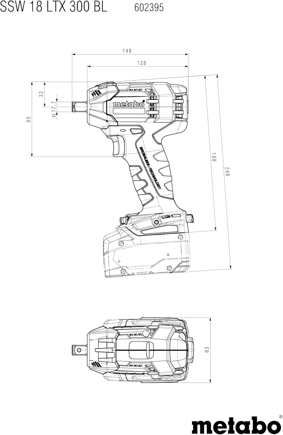 SSW 18 LTX 300 BL - 2 x 5.2 Ah