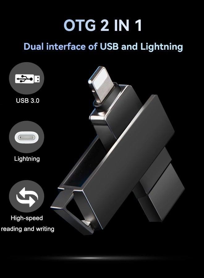 USB Flash Drives 2 in 1 - USB 3.0 Lightning 128G