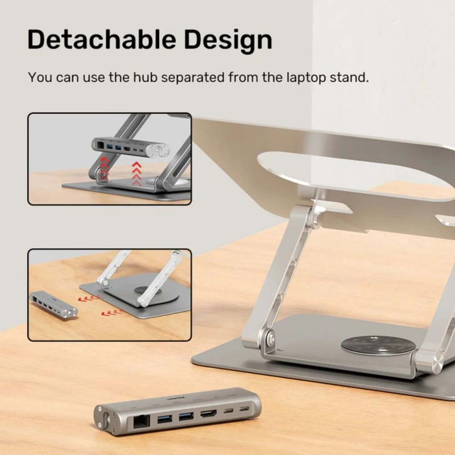 7-in-1 USB-C Foldable Laptop Stand - 100W Power Delivery 4K@60Hz HDMI