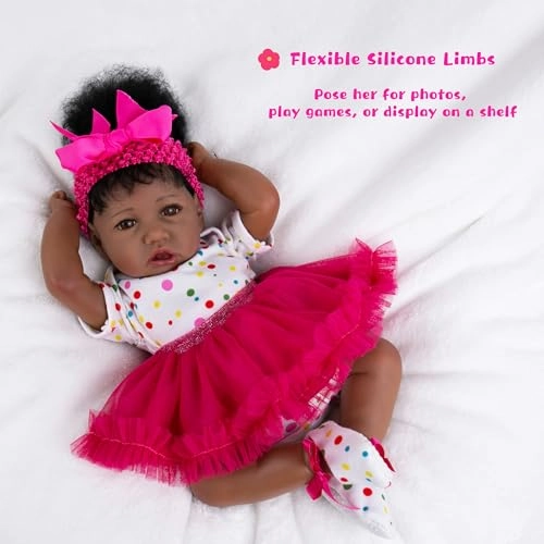 Reborn Baby Doll - 20- Inch African American Ages 3+