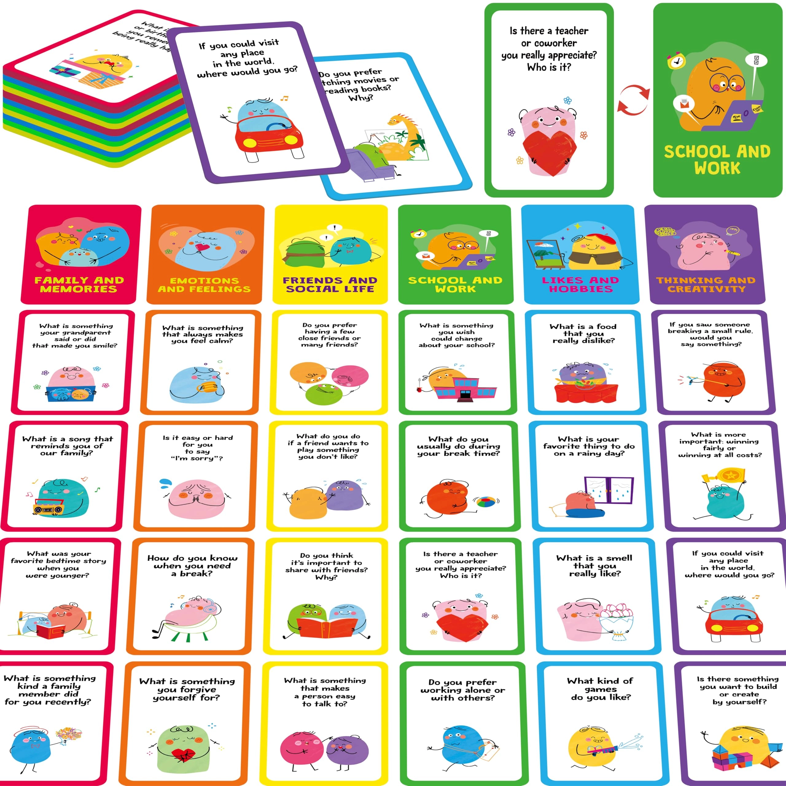 SpriteGru Gru758 - 70 Conversation Cards 6 Categories