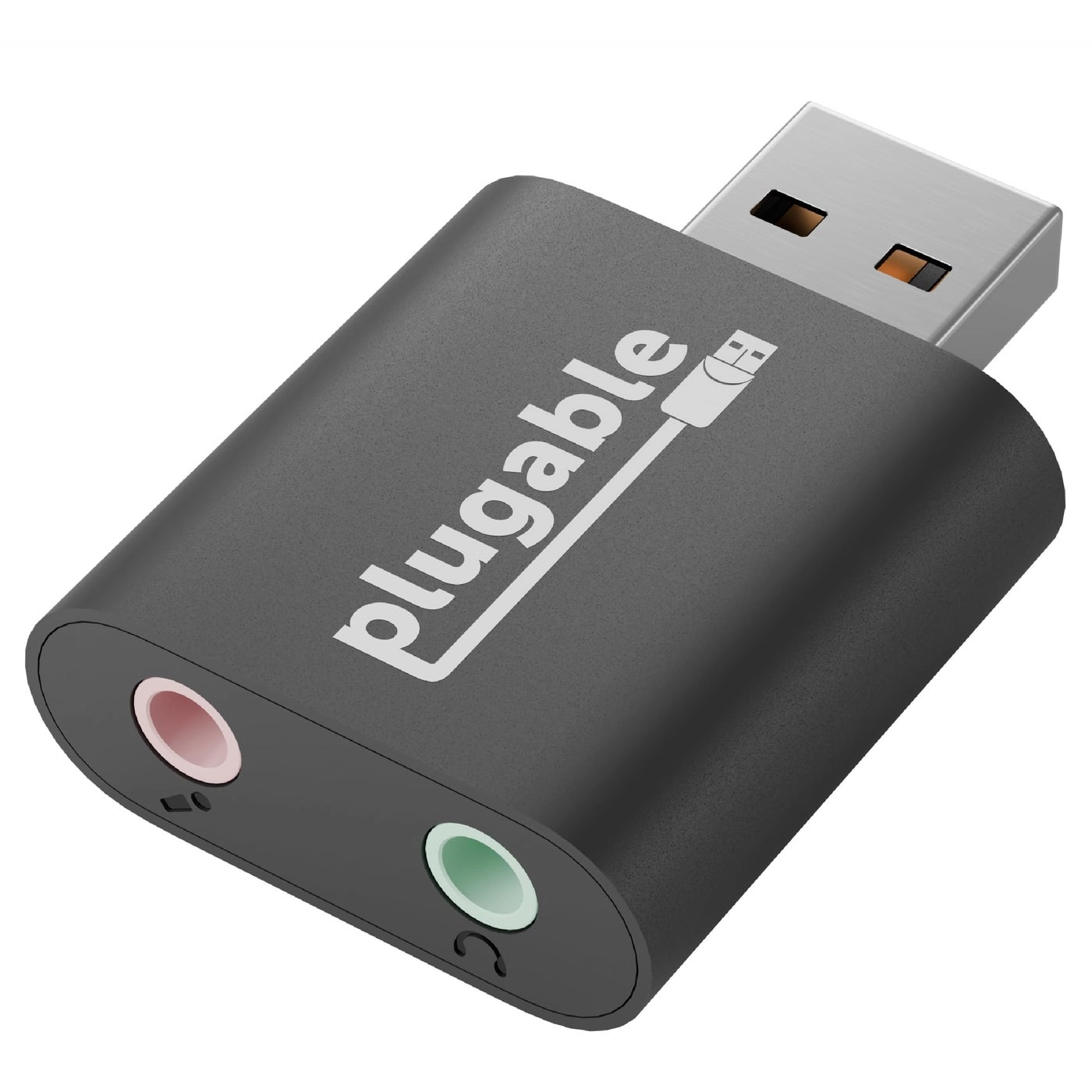Plugable USB Audio Adapter for PC - 3.5mm Headphone & Microphone Jack Driverless