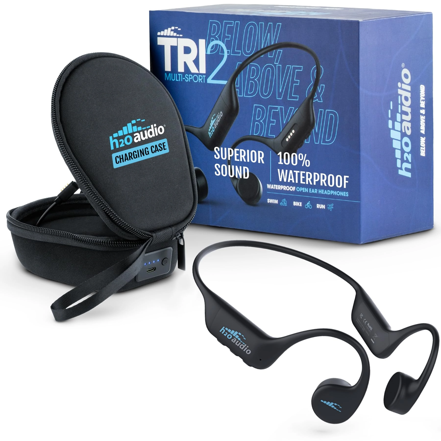 H2O Audio TRI 2 Wireless Headphone Charging Case