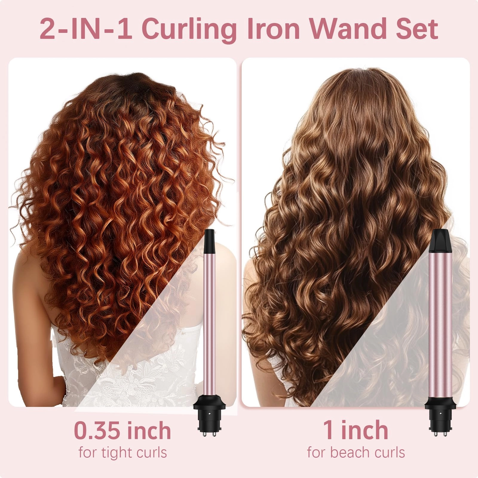 Curling Iron Wand - 0.35" & 1"