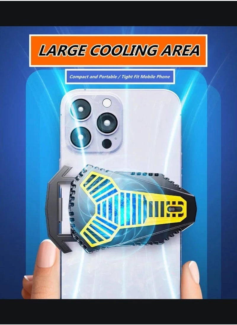 AL09 - Yellow Mobile Phone Cooling Fan