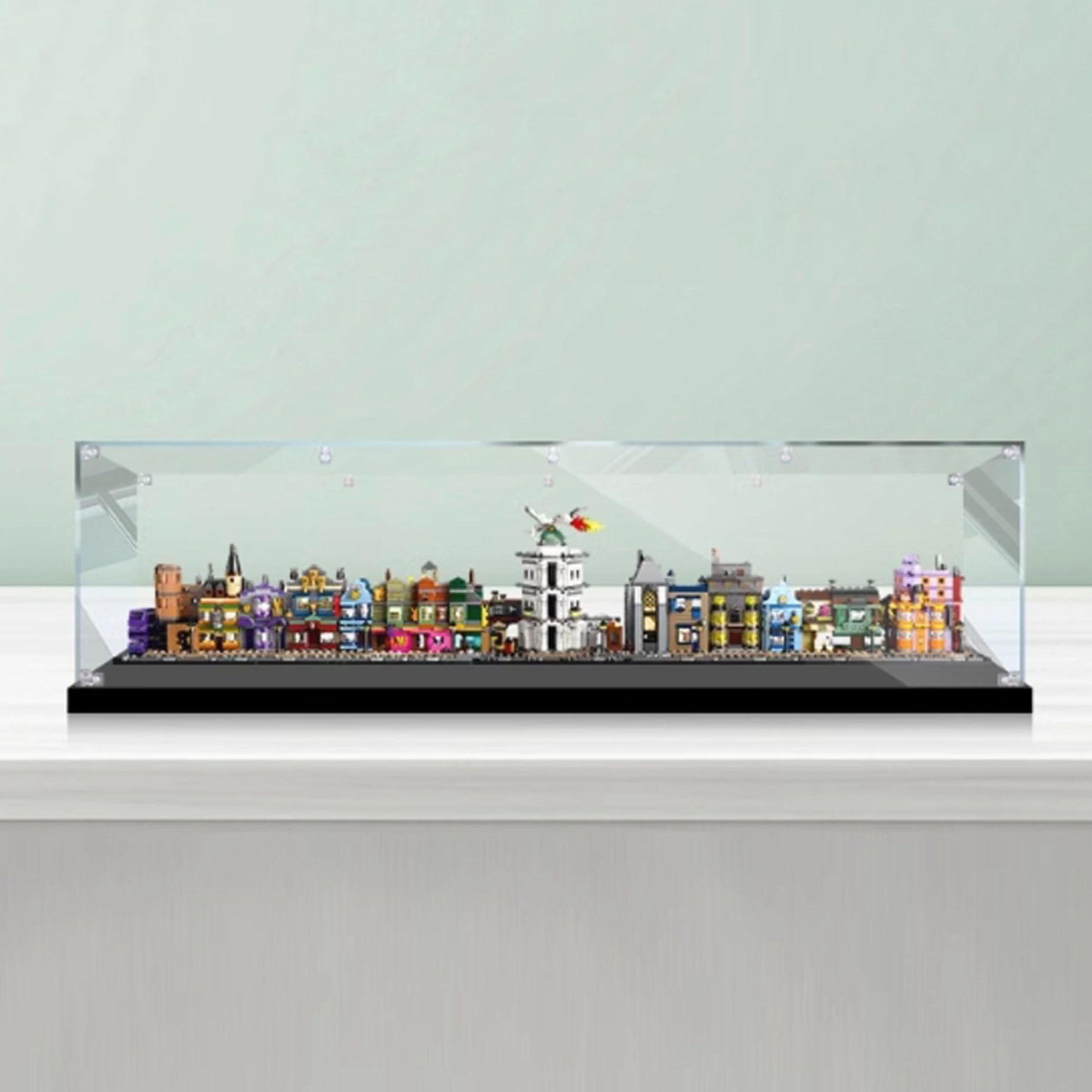 PHOVKFR Acrylic Display Box for LEGO Mini Diagon Alley Model 76444 - 3mm thickness