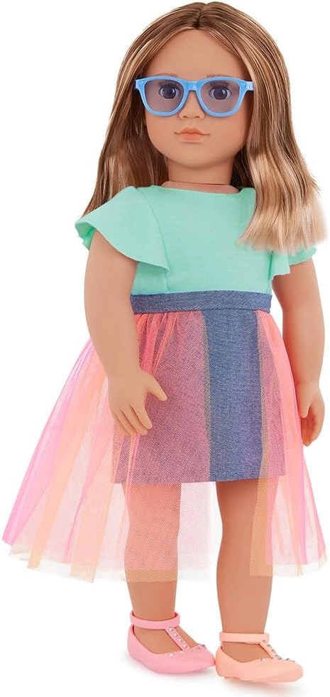 Our Generation Lisa Doll - 18-inch Denim And Tulle Skirt Outfit Ages 3+