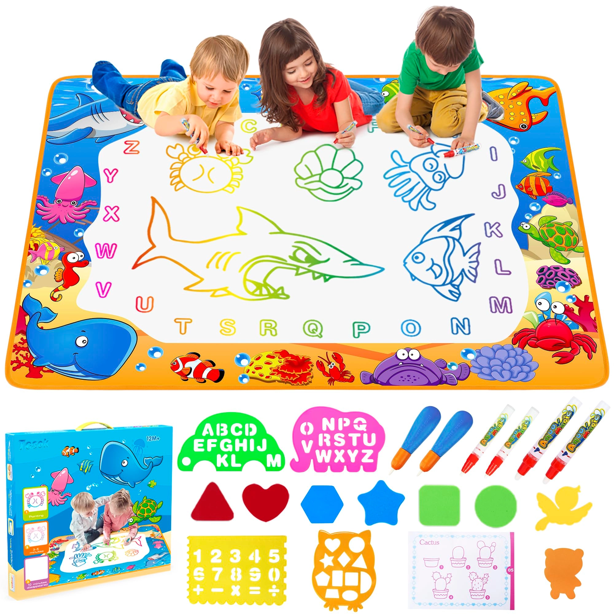 tesok Ocean Theme Water Doodle Mat - 3+ years