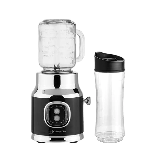 Retro Smoothie Maker Personal Blender - Mason Jar Dishwasher Safe BPA-free