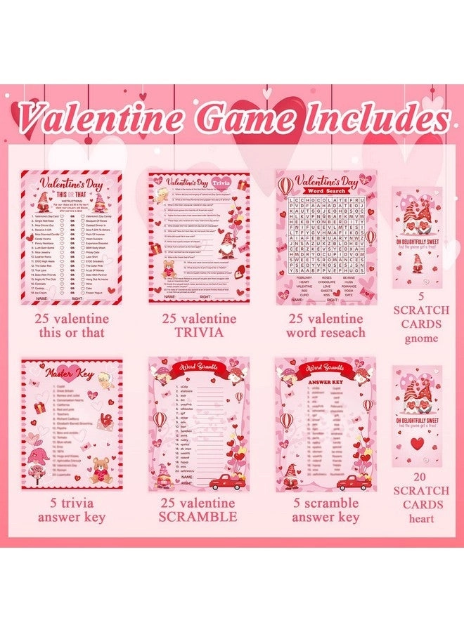 Valentine's Day Games Cards Bingo Game - 127 Pcs