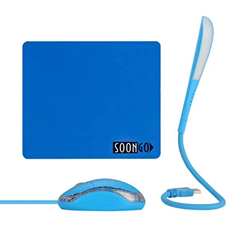 Mini Mouse Pad + Kids Mouse + USB LED Light