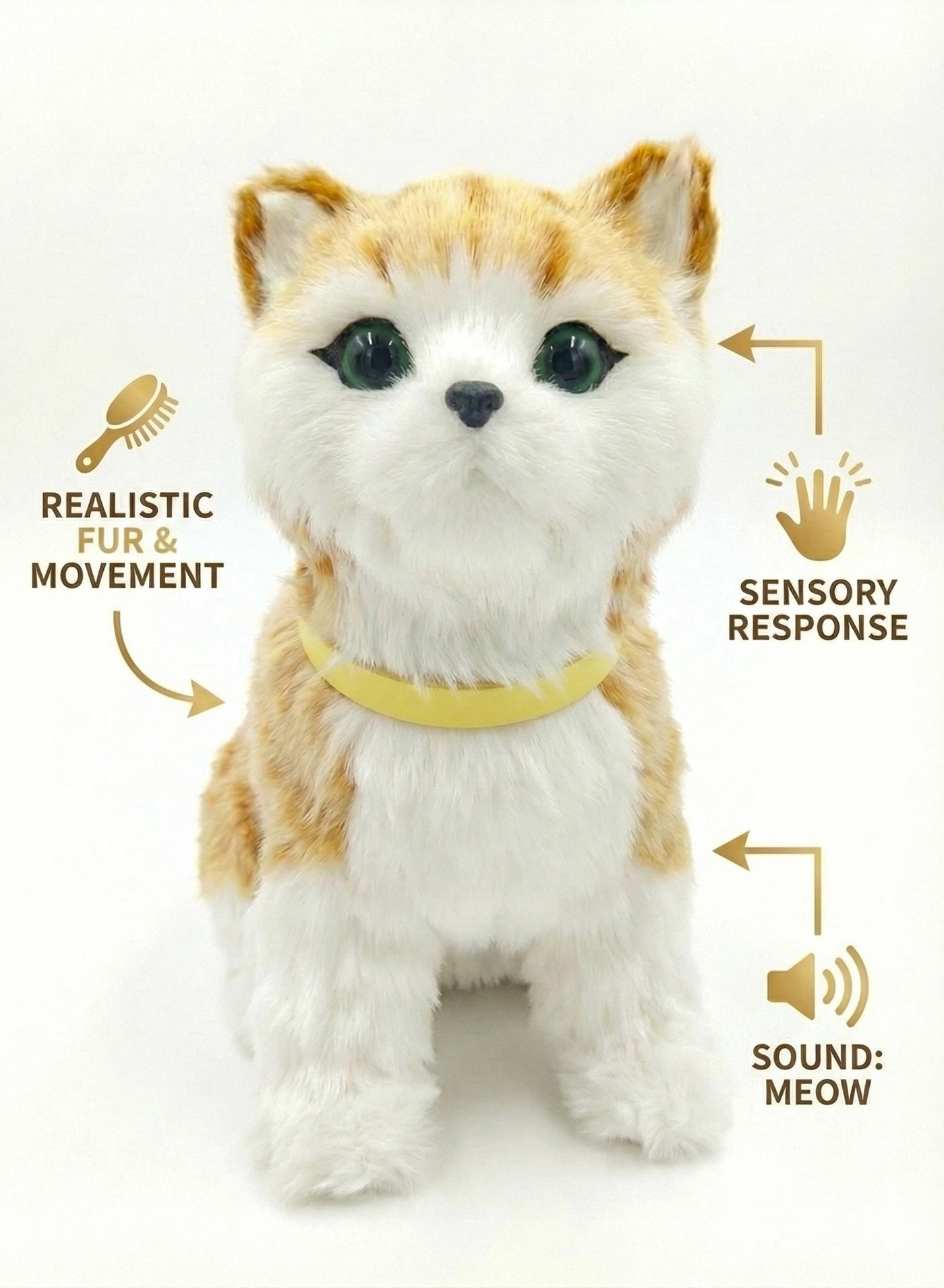 REZZOSS Plush Cat Toy - 3 years+