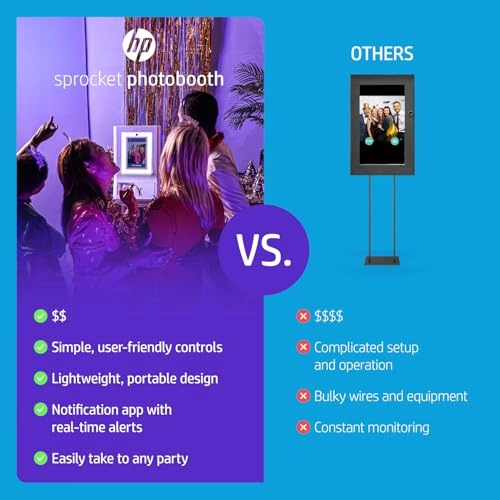 Sprocket Photobooth - 3x4" Sticky-backed 10.1" LCD