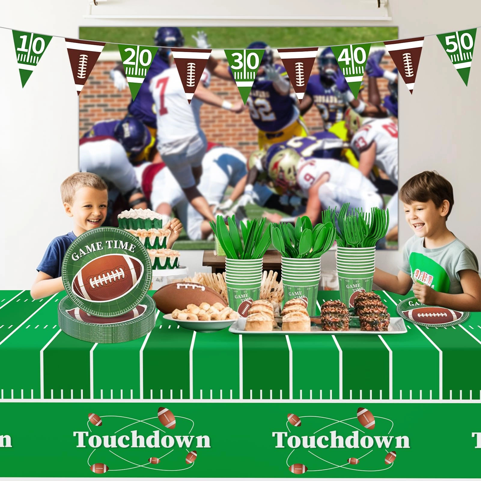 Football Party Supplies Set - 133Pcs Birthday Party