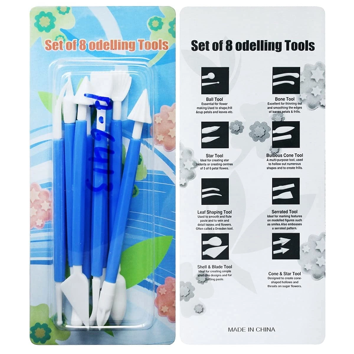 Plastic Carving Double Heads - PP 8 pieces