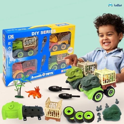 Dinosaur Truck - 4-in-1 DIY Dinosaur Assembling Toy
