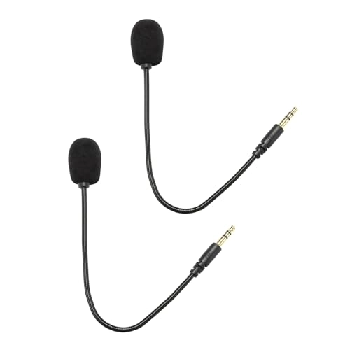 Headset Microphone for Universal - 3.5mm Plug 360-degree Bendable 2-Pack