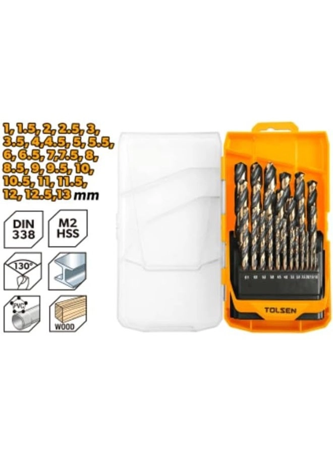HSS/M2 - Steel 25 piece(s) Various sizes from 1mm to 13mm