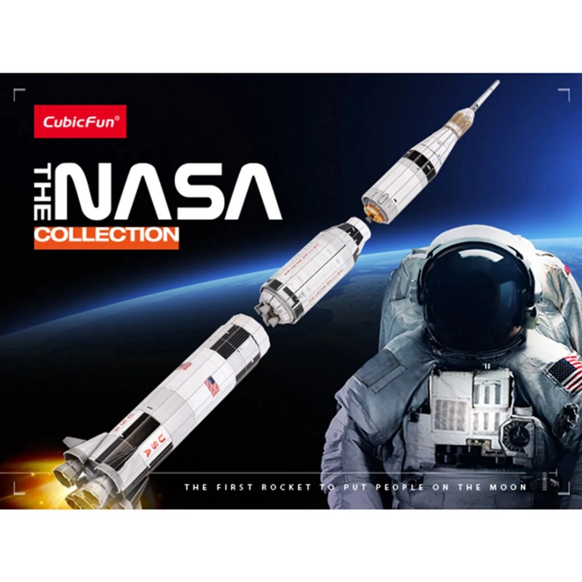 NASA Apollo Saturn V 3D Puzzle (ALGT-DS1059H) - 136 pcs