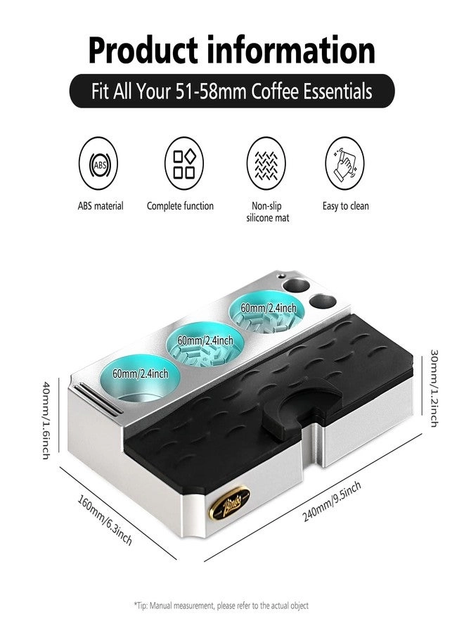 Espresso Tamping Station - Removable Mat Fits 58/54/53/51mm