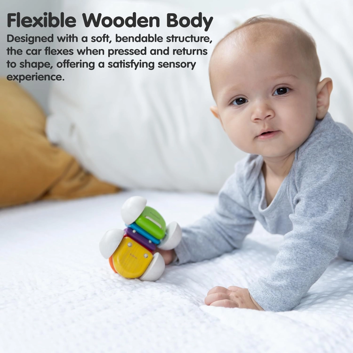 Baby Car - Wooden rattle Lightweight